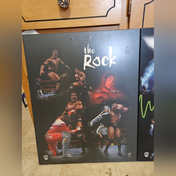 VINTAGE WWE FRAMED/PLAQUE POSTERS - Picture 2 of 9